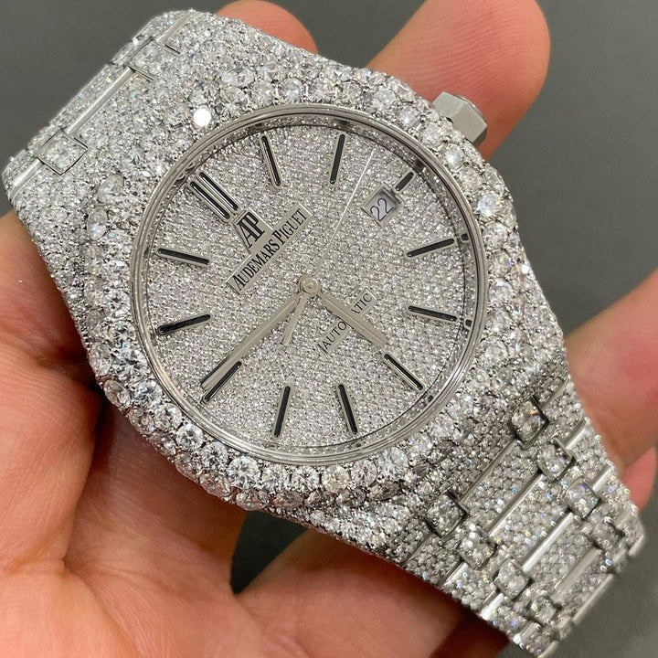 Moissanite AP Watch - 41mm Audemars Piguet Royal Oak Diamond Watch