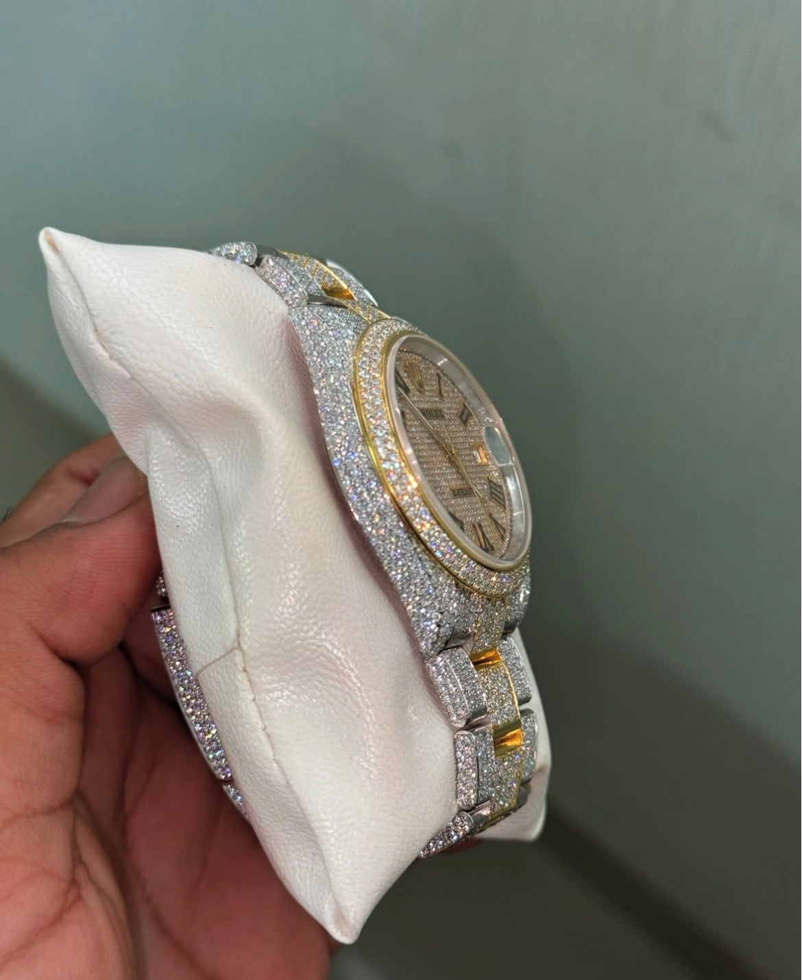 2 Tone Moissanite Date-Just Rolex