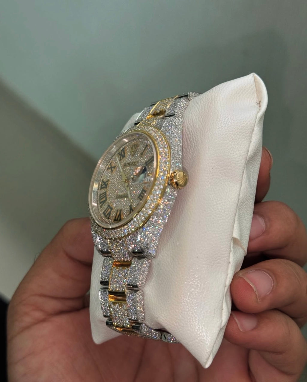 2 Tone Moissanite Date-Just Rolex