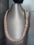 LAB DIAMOND ROSE GOLD CUBAN LINK CHAIN