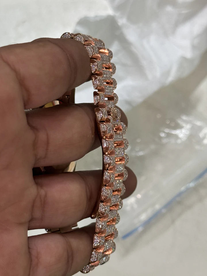 Lab diamond custom Rolex Day-Date - Rose Gold (Presidential Edition)