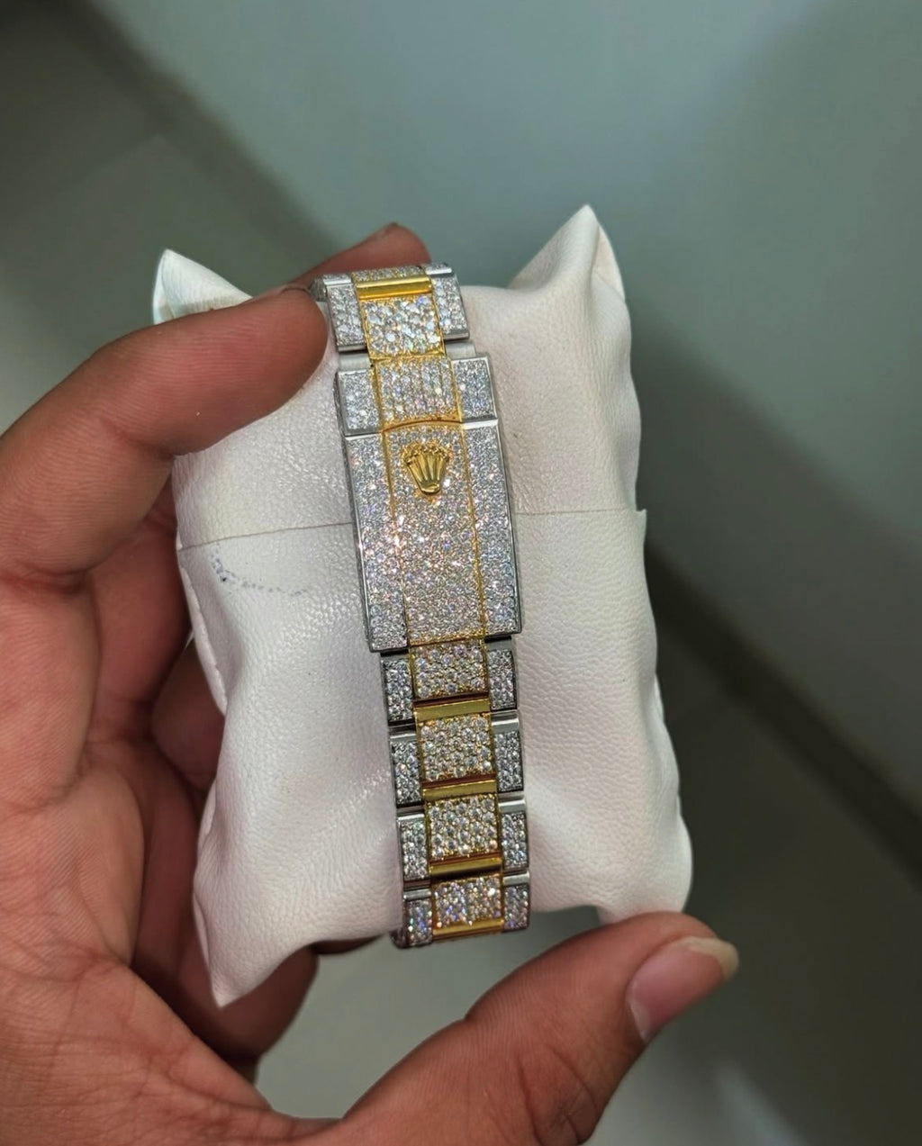 2 Tone Moissanite Date-Just Rolex