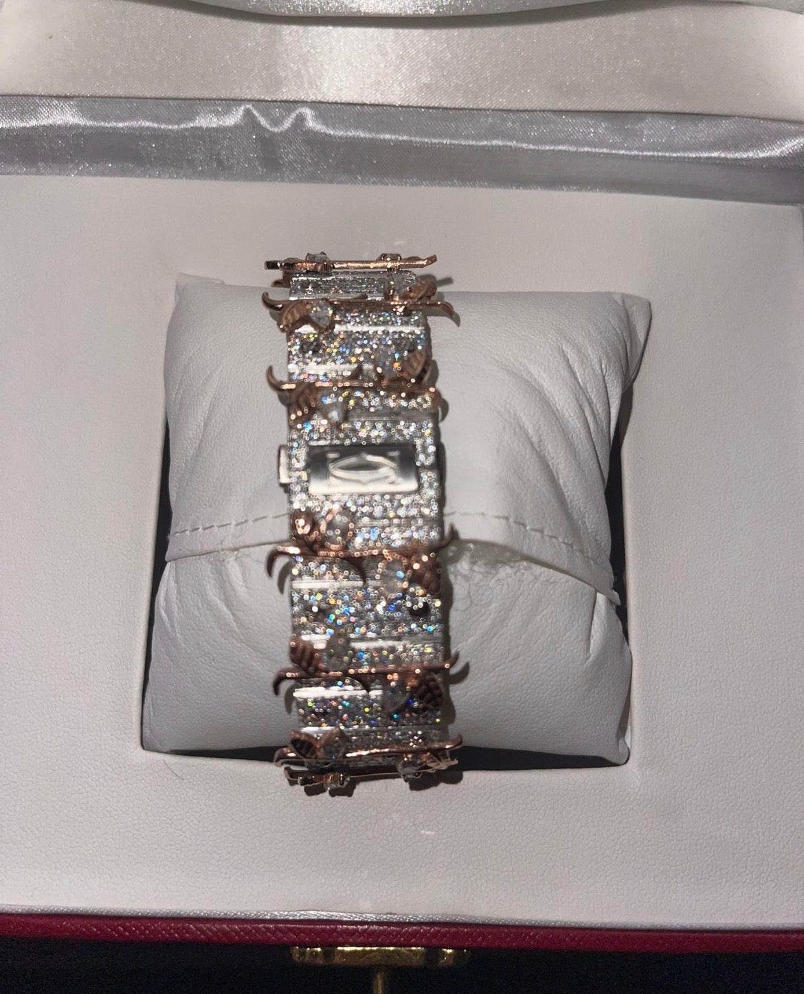 MOISSANITE CUSTOM THORN CARTIER WATCH 2 Tone