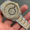 Rolex Sky-Dweller Gold Lab Diamond Iced Out Watch