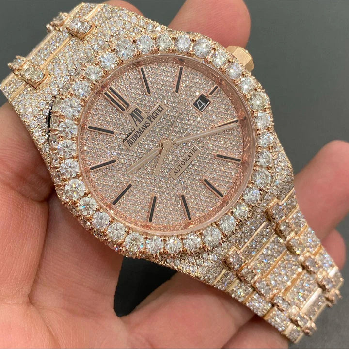 42mm Audemars Piguet RoyalOak- Moissanite Bust Down AP Watch