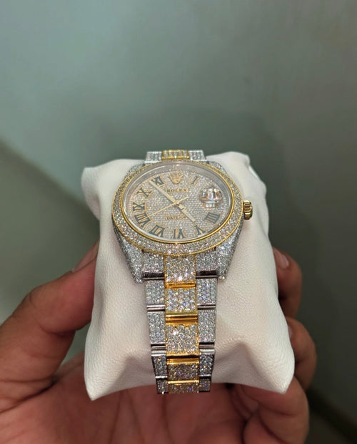 2 Tone Moissanite Date-Just Rolex