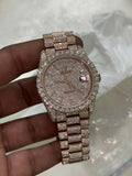 Lab diamond custom Rolex Day-Date - Rose Gold (Presidential Edition)