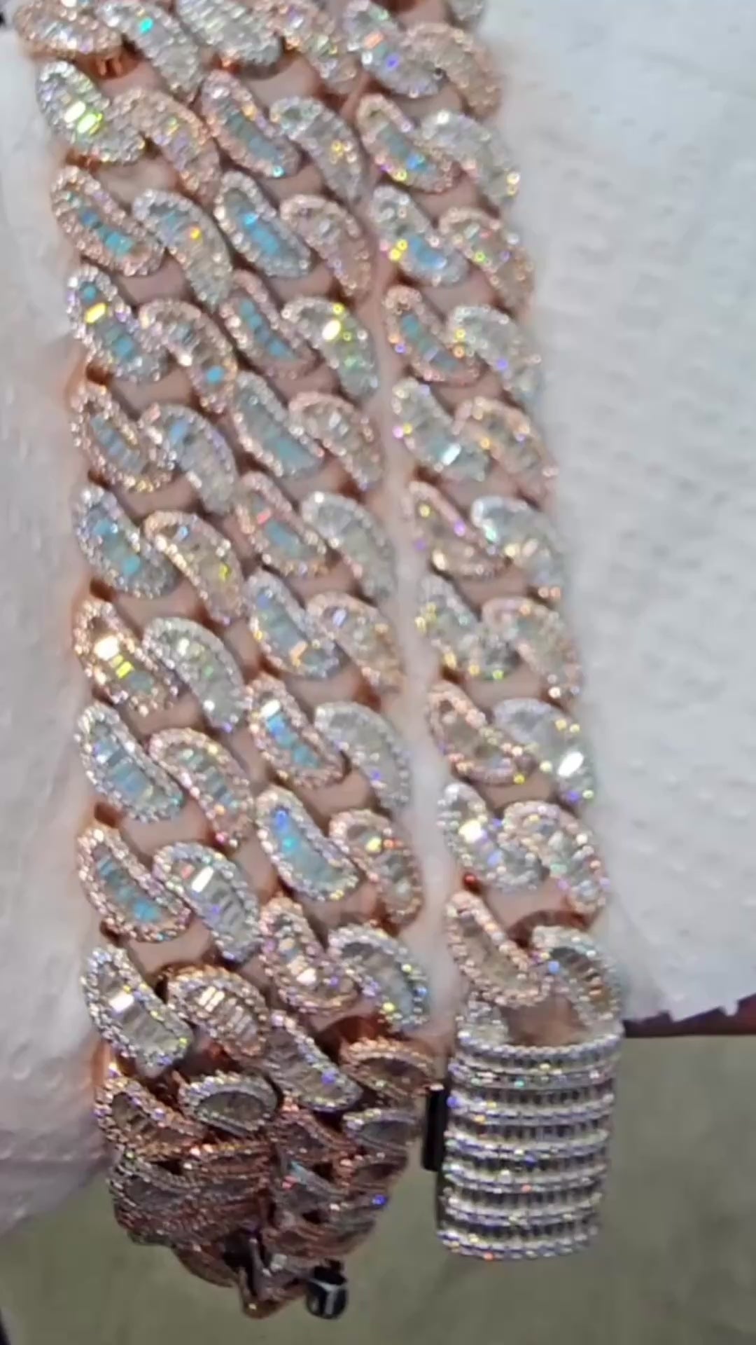 Custom 2-Tone Cuban Link Lab diamond